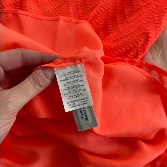 New J. Crew Swiss Dot Orange Cap Sleeve Fit & Flare Dress 4 - Picture 8 of 9
